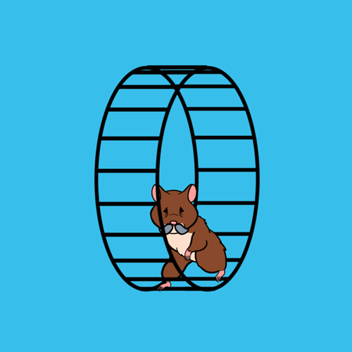 Old Hamster on a Wheel